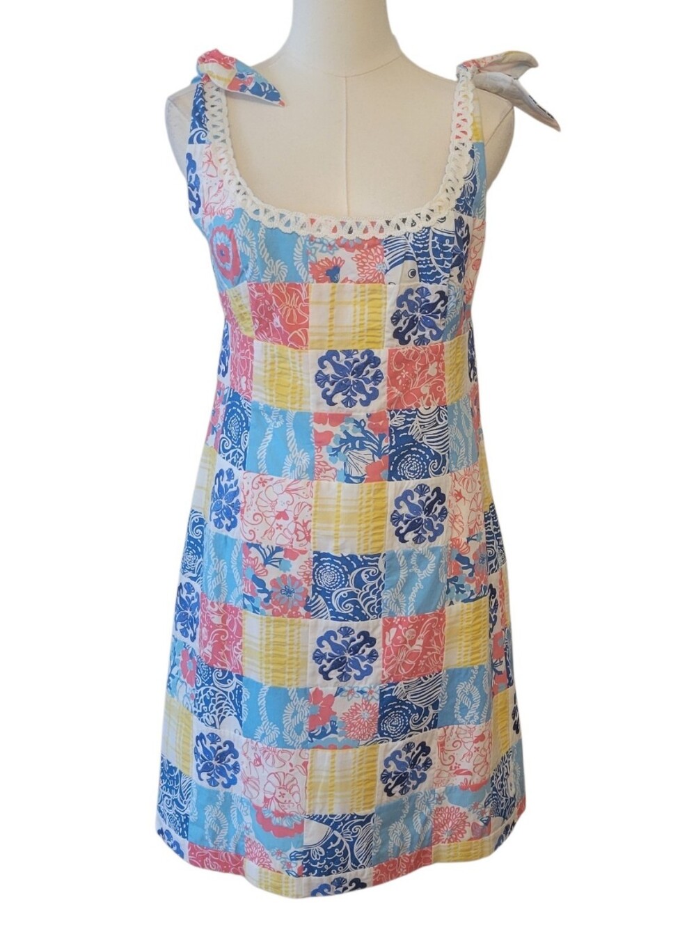 NWT Lilly Pulitzer Blayne Sewn Patch Shift Dress Size 8 - Picture 1 of 6